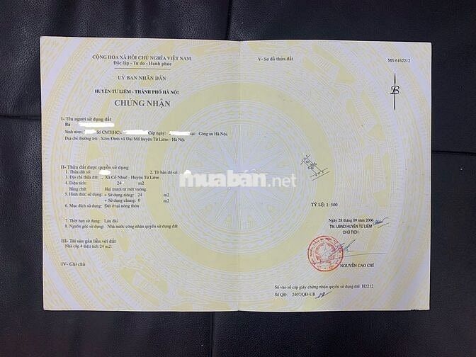 Cần bán thửa đất tại phường Đông Ngạc (mới), phường cổ nhuế 2 (cũ)