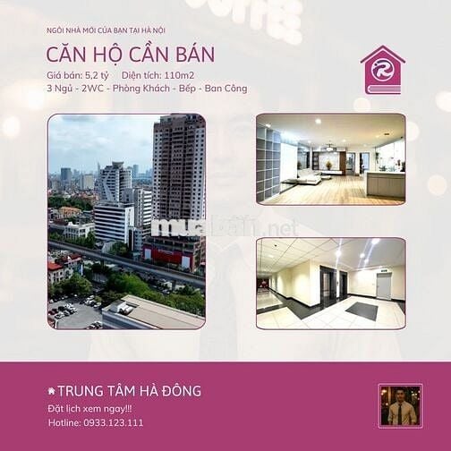 Bán Chung cư 3 Ngủ trung tâm Hà Đông – ở ngay, tiện ích đủ đầy 5,2 tỷ.