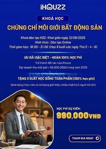 TẶNG KHÓA HỌC CHỨNG CHỈ MÔI GIỚI BDS - NGHỀ HOT - THU NHẬP CAO 