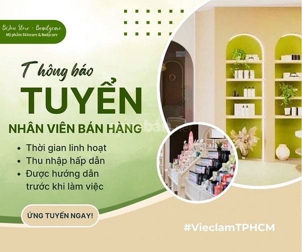 NHÂN VIÊN BÁN HÀNG PART TIME/ FULL TIME