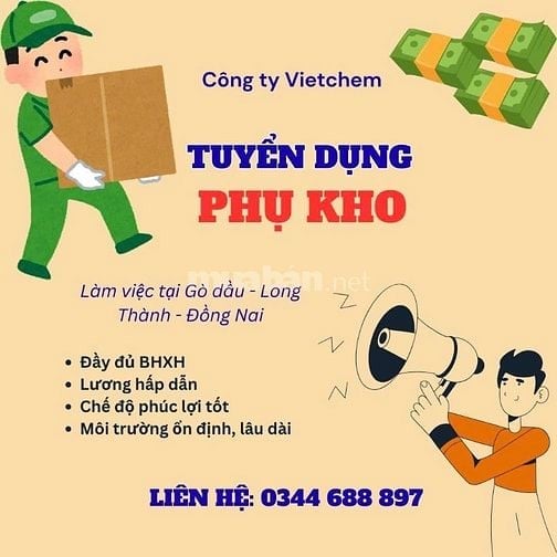 Cảng Gò Dầu Tuyển dụng Nhân viên phụ xe, phụ kho