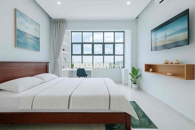 Căn hộ cao cấp mới 1Pn riêng biệt full NT cao cấp máy giặt, sấy riêng