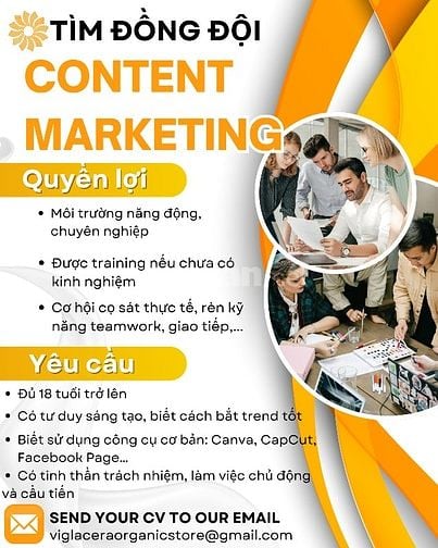 TUYỂN ĐỒNG ĐỘI CONTENT MARKETING