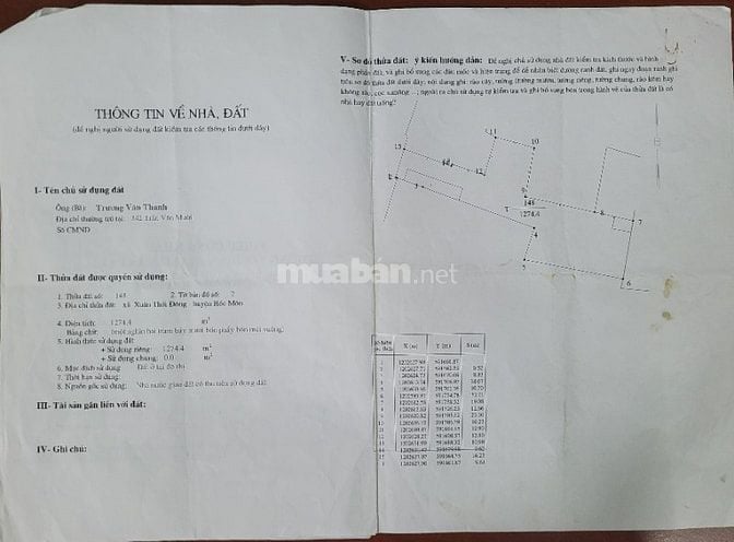 Bán, cho thuê kho, nhà xưởng 1274 m2, cách QL Xuyên Á 200m, mặt tiền.