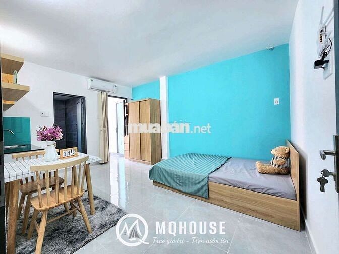 Phòng mới Studio - Bancol 30m2, thoáng mát sẳn nội thất, khu Bàu Cát ✅