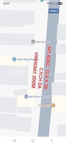 495m2 thổ, MT 826C, Cách Vinhome 200m, Phước V Tây, Cần giuộc, LA