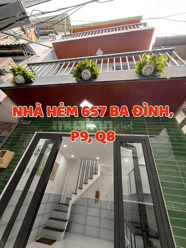 Cần bán gấp nhà mới,  1 Trệt, 2 lầu, DTSD 39m2,Hẻm 657 Ba Đình, P9, Q8