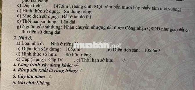 Bán đất mặt tiền Trần Duy Chiến đường 10.5m tặng kèm nhà cấp 4