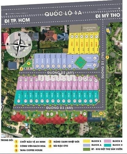 Đất nền mặt tiền quốc lộ 1A Châu ThànhTiền Giang cách chợ Tân Hiệp 1KM