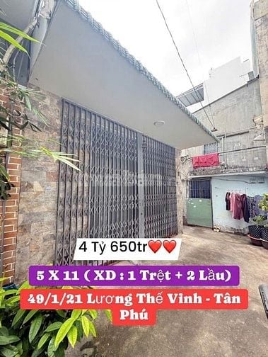 Bán nhà 49/1/21 Lương Thế Vinh, P. Tân Thới Hòa, Ngay Ngã 4 Hoà Bình