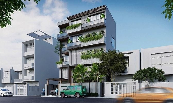 Góc 2 mặt tiền (11*13) : 133,8m2 ngay đường 15 An Khánh Q2, XD 6 tầng