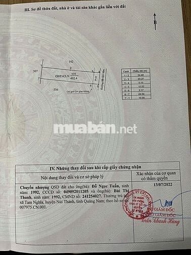 ĐẤT THỔ CƯ KẾT HỢP TRÔNG CÂY LÂU NĂM, ĐÃ CÓ SỔ