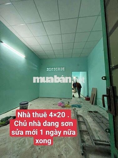 NHÀ THUÊ 4×20  _2 pn.  Đường Thông  Đường Lê Thị ngay Ấp 1 Vĩnh Lộc A