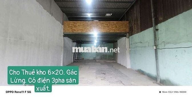 KHO 6×20 GÁC LỬNG _ 3 PHA SẢN XUẤT Đường  VÕ  Văn Vân VL B