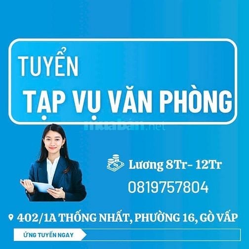 GÒ VẤP ĐANG CẦN CHỊ DỌN DẸP VĂN PHÒNG 
