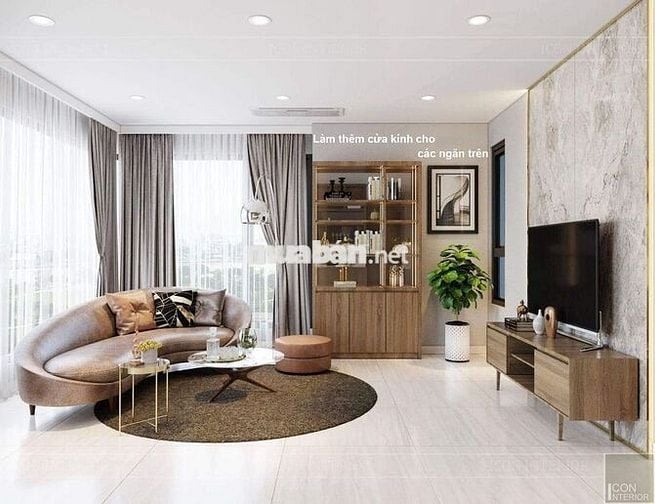 Cho thuê gấp căn hộ 103m2, 3PN, 2WC, full nội thất chung cư Kingdom