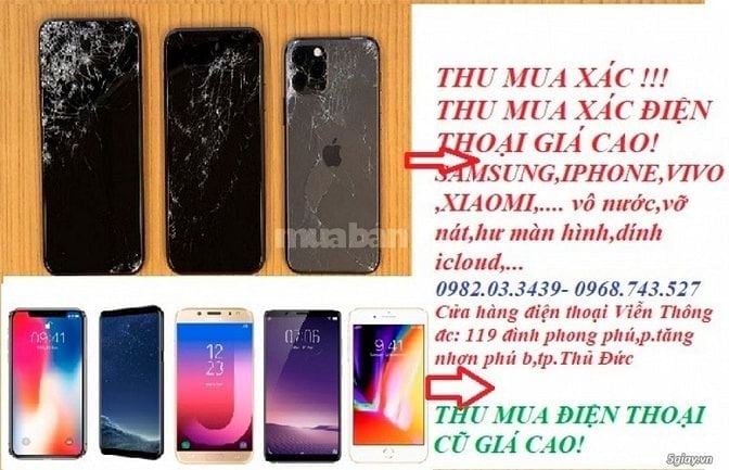 thu mua xác điện thoại samsung,oppo,xiaomi,... giá cao quận 9,thủ đức