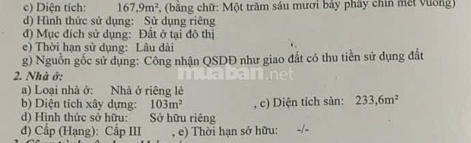 Bán nhà mặt tiền đường Đông Hưng Thuận 02 ngay chợ Cây Sộp, 8mX21m