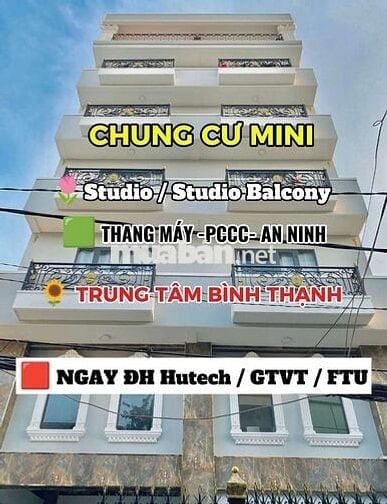 🟥 Căn Hộ Ban Công, Full Nội Thất, Thang Máy. Ngay Hutech, FTU, GTVT,.
