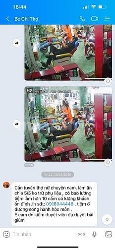 Cần tuyển gấp 1 thợ Nam chuyên hớt tóc Nam 