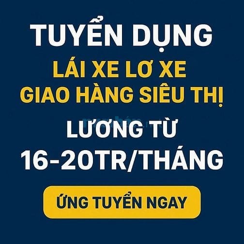 Long An Cần Gấp 10 Tài xế B2,C,D và 30 công nhân lơ xe làm bao ăn ở