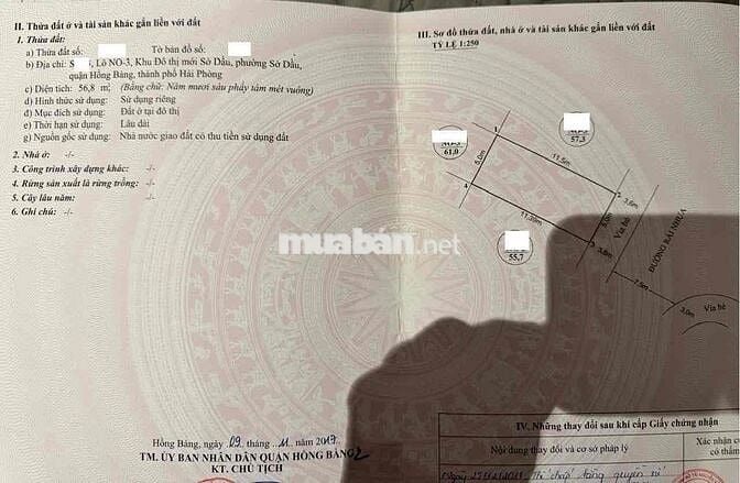 Bán lô đất sau quận uỷ Hồng Bàng giá rẻ nhất khu vực  mặt vườn hoa