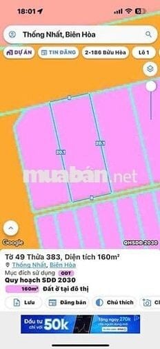 lô biệt thự D2D phường thống nhất chính chủ