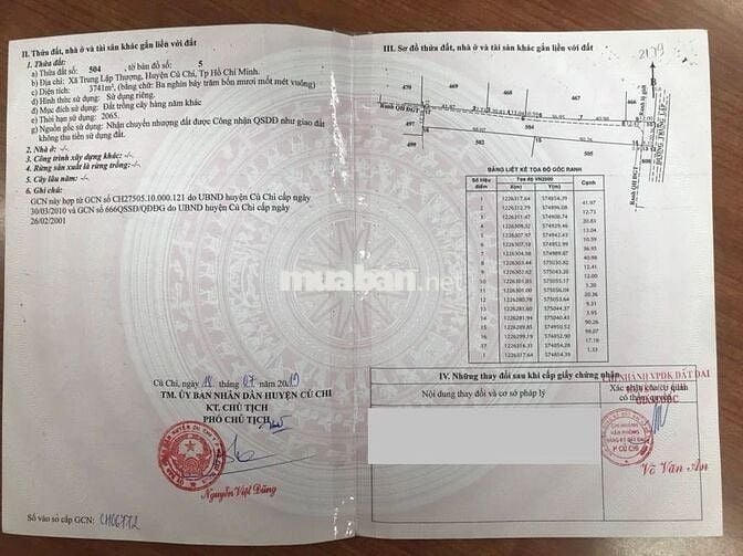 THANH LÝ LÔ ĐẤT 3741 TIỆN KHO XƯỞNG, NHÀ Ở MT TRUNG LẬP, CỦ CHI, HCM