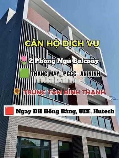 🟩 Căn Hộ 2 Phòng Ngủ Ban Công, Full Nội Thất. Ngay Hutech, Hồng Bàng.