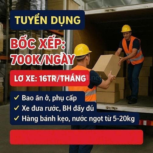📣CẦN TUYỂN GẤP XẾP HÀNG - 🚚GIAO HÀNG SIÊU THỊ 700K | LÀM LÂU DÀI