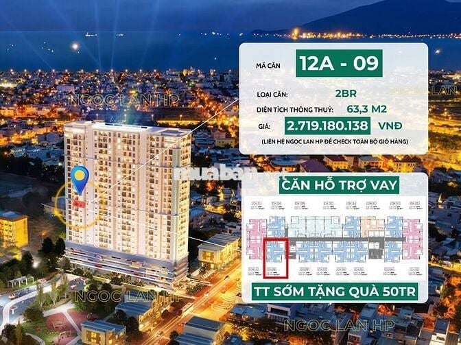 2,7 TỶ- CĂN 2PN MIA CENTER- CHO VAY- TRẢ TRƯỚC 600TR - SẮP BÀN GIAO