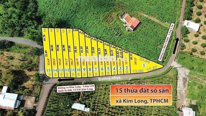 490tr/Lô Đất Nền Xã Kim Long TPHCM Mới