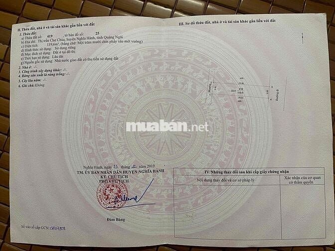 cần bán lô đất ở khu dân cư đồng xít, thị trấn chợ chùa