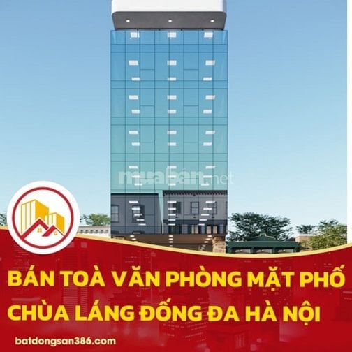 Bán Toà Văn Phòng Mặt Phố Chùa Láng 8 Tầng Nổi 1 Hầm 1 Tum MT 6,2M