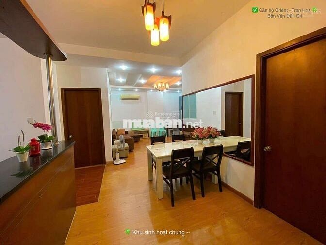 CHO THUÊ CHUNG CƯ ORIENT Q4 - 3PN 3WC - 100M2 GIÁ 17TR - FULL NỘI THẤT