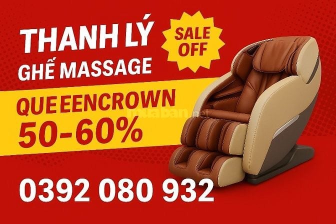 Thanh lý ghế Massage Queencrown hàng trưng bày