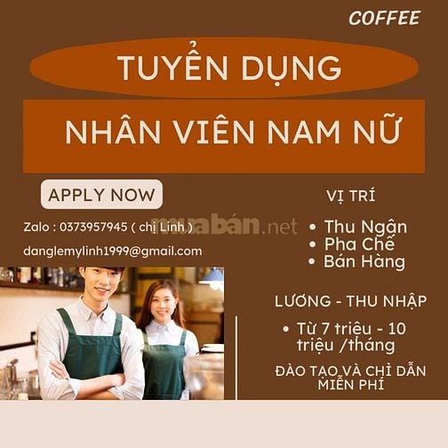 Việc làm F&B bán hàng và phục vụ tại quầy cho khách hàng