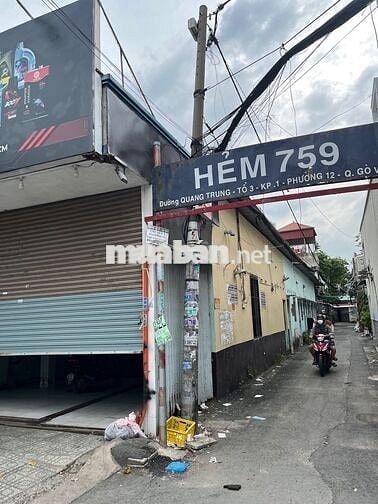 Mặt bằng trệt suốt góc 2 mặt tiền (hẻm bên hông), HĐ lâu dài