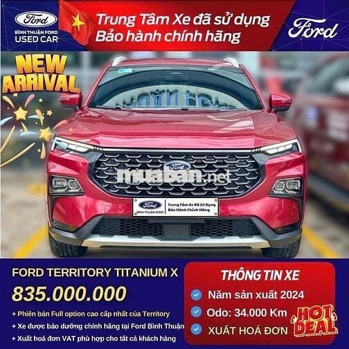Ford Territory 2024 Titanium X 1.5 AT - 34000 km