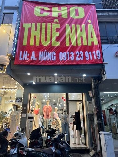 CHO THUÊ NHÀ MẶT PHỐ 242 CẦU GIẤY, HÀ NỘI- DT  60m2x 4 tầng, MT 4m