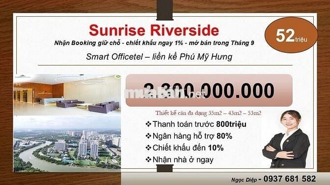 Căn hộ OT từ 2,3 tỷ gần ĐH Tôn Đức Thắng, nhận nhà ngay - TT trước 15%