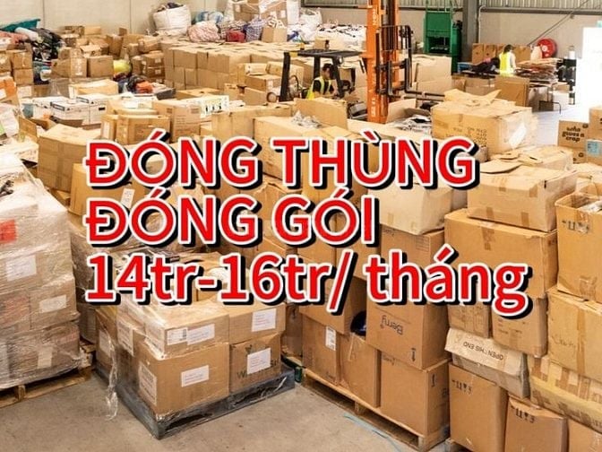 TUYỂN NHÂN VIÊN LÀM TẠI KHO | ĐÓNG THÙNG, ĐÓNG GÓI, LƯƠNG CAO ỔN ĐỊNH