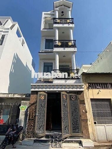 bán nhà lê văn quới ds6, 72m2, 4 tầng btct,hẻm nhựa 10m,giá 6,25 tỷ TL