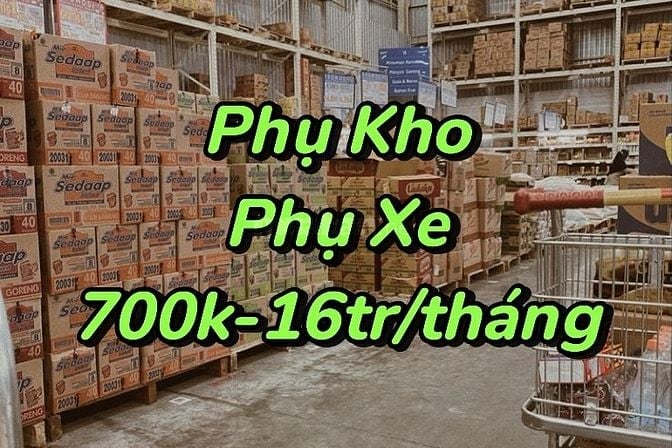 TUYỂN PHỤ XE 2T5 XẾP HÀNG SIÊU THỊ | LƯƠNG ỔN ĐỊNH TỪ 14-16TR | HCM
