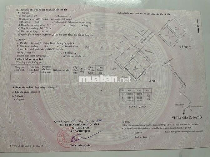 Bán nhà Quận 4 vị trí vàng trung tâm, pháp lý rõ ràng, giá hợp lý