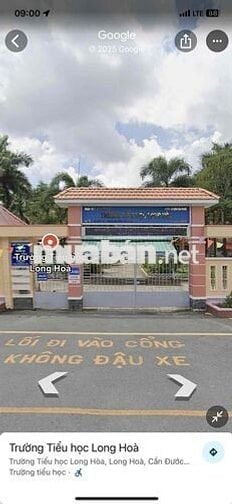 Đất 81m2 full thổ cư đối diện trường tiểu học Long Hoà.