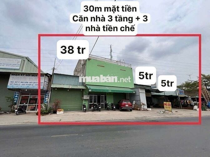 CHÍNH CHỦ CẦN BÁN CĂN NHÀ NGANG 30M DT 1400 m MẶT TIỀN GẦN CHỢ HÓC MÔN