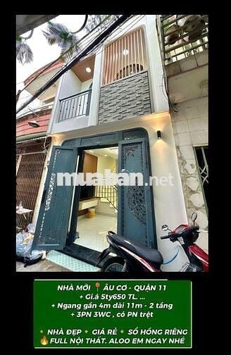 Nhà mới đẹp ở SG , đường Âu Cơ📍 , anh chị xem nhà liên hệ em nhé😊