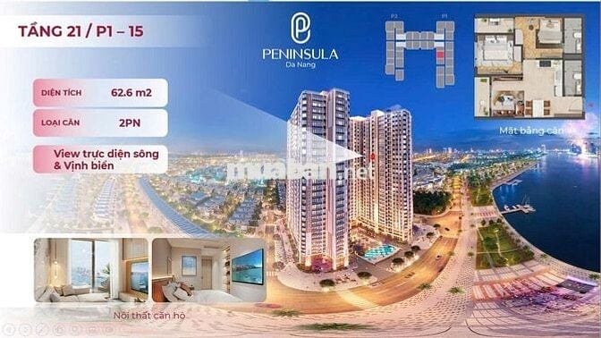 CHỈ ĐÚNG 1 CĂN VIEW TRỰC DIỆN SÔNG HÀN TẦNG CAO GIÁ TỐT-HỖ TRỢ VAY 70%