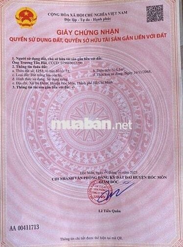 🆘 ĐẤT 12,2 x 42m MẶT TIỀN ĐƯỜNG XUÂN THỚI THƯỢNG 4, XÃ BÀ ĐIỂM TPHCM